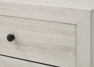 Sunvega Rustic Brown Gray Finish Wooden Nightstand with Two Drawers for Bedroom