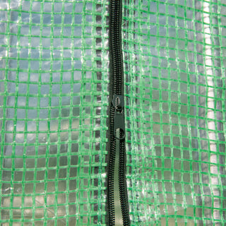 Sunvega Walk-in Lean-to Greenhouse with 4 Zipper Roll-up Windows and 2 Doors