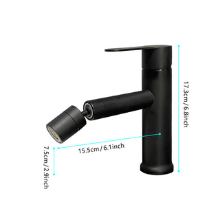 Sunvega Single Handle Bathroom Sink Faucet with 360 Rotating Aerator and Pop Up Drain