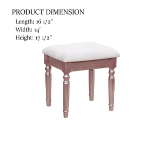 Sunvega Rose Gold Finish Transitional Vanity Set with 3-Sided Mirror and Storage