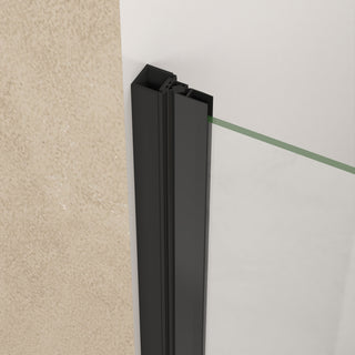 Sunvega 24x72 Inch Brushed Nickel Pivot Shower Door with Half Frame