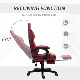 Sunvega Ergonomic High Back Racing Gaming Chair with Lumbar Support and Footrest