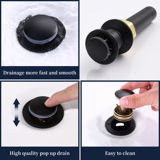 Sunvega Oil Rubbed Bronze 2-Handle Bathroom Faucet with Pop-up Drain