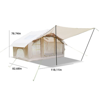 Sunvega 420D Oxford 4 Season Waterproof Windproof Inflatable Camping Tent with Clear Skylight