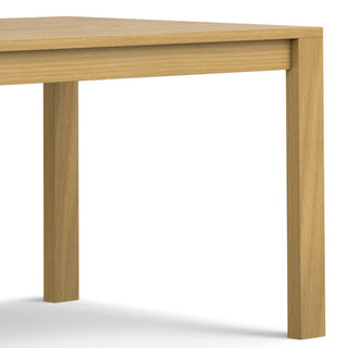 Sunvega Handcrafted Solid Wood Oak Veneer Dining Table for 6 People