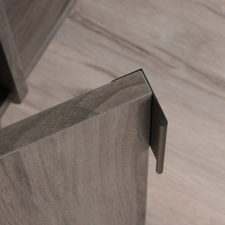 Sunvega Modern Dark Gray Wood Credenza with Ample Storage and Adjustable Shelves