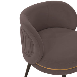 Sunvega Modern Velvet Upholstered Dining Chair with Gold Ring Seat for Dining Room