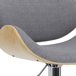 Sunvega Bentwood Swivel Bar Stool with Padded Seat and Chrome Base for Kitchen