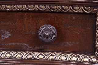 Sunvega Cherry Nightstand with Carved Bun Feet and Velvet Lined Drawer