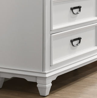 Sunvega King Bed and 2 Nightstands Set with Shiplap Panel and Modern Farmhouse Style