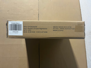 Sunvega Modern White Nightstand with Spacious Drawer and Stable Wood Legs for Bedroom