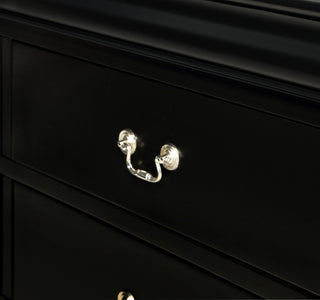 Sunvega Solid Wood Louis Philip Style Nightstand with Two Soft Close Drawers