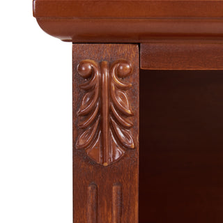 Sunvega Mid-Century Modern Dresser Nightstand with Charging Station and 2 Drawers