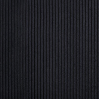 Sunvega Queen Size Upholstered Wingback Panel Bed with Black Corduroy and Flame Box