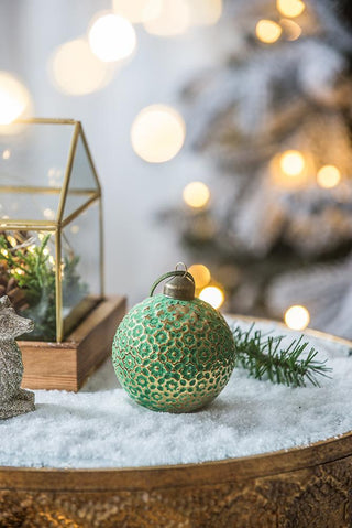 Sunvega Glass Glitter Painted Christmas Ball Ornaments Set of 12 for Holiday Decor
