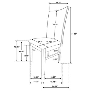 Sunvega Gray Upholstered Dining Side Chair with Soft Fabric and Sturdy Rubberwood Frame