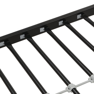 Sunvega Black Metal Bunk Bed Frame with Strong Steel Structure for Durability