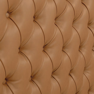Sunvega Brooklyn King Tufted Panel Bed Headboard and Footboard Set in Caramel Tan Brown