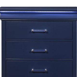 Sunvega Led Lighting 2 Drawer Nightstand with Spacious Drawers in Transitional Style