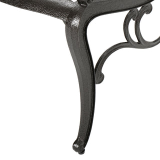 Sunvega Traditional Cast Aluminum Dining Chairs with Floral Accents and Scroll Design Set of 2