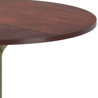 Sunvega Handcrafted Walnut Mango Wood Round Dining Table for 3