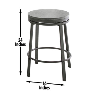 Sunvega Compact Kitchen Dining Counter Stool Set of 2 with Swivel Seat