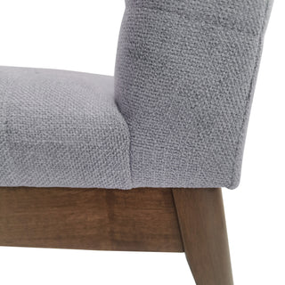 Sunvega Mid-Century Modern Dining Chairs Set of 2 with Channel Stitching and Rubberwood Frame