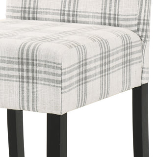 Sunvega Contemporary Upholstered Fabric Dining Chairs with Rubberwood Legs Set of 2