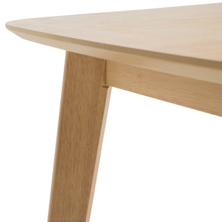 Sunvega Mid-Century Modern Dining Table with Rubberwood Legs and Faux Wood Top