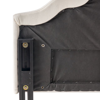 Sunvega Queen Size Upholstered Headboard with Tufted Design and Nailhead Trim