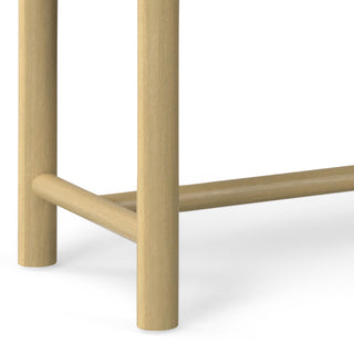 Sunvega Acacia Wood Bench with Woven Rope Seat for Outdoor and Indoor