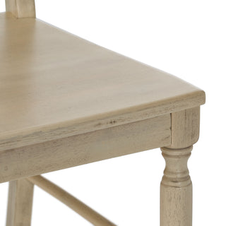 Sunvega Acacia Wood Dining Chairs with X-Shaped Backrest for Classic Dining Room