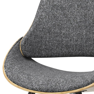 Sunvega Mid Century Modern Bentwood Dining Chair with Grey Woven Fabric