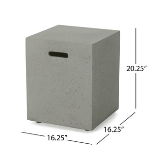 Sunvega Modern Lightweight Concrete 50,000 BTU Round Propane Fire Pit