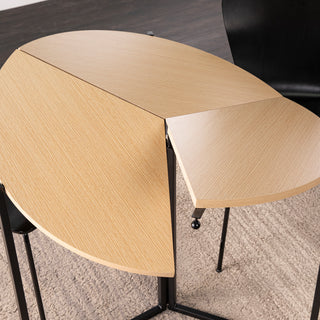 Sunvega Round Folding Dining Table for Small Spaces with Collapsible Design