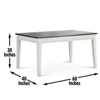 Sunvega Plank Effect Farmhouse Dining Table with Breadbox Veneer Pattern
