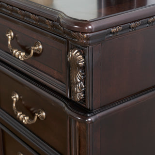 Sunvega Monte Carlo Dark Brown Nightstand with Dovetail Drawer Construction