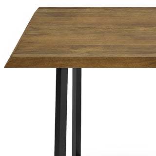 Sunvega Light Brown Solid Mango Wood Modern Industrial Dining Table for 6