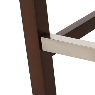 Sunvega Modern Minimalist Bar Stool with Metal Legs and High Density Fabric Seat