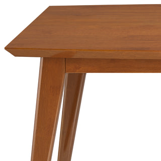 Sunvega Handcrafted Teak Brown Solid Rubberwood Dining Table for 6