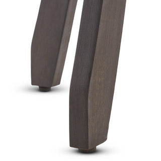 Sunvega Rustic Acacia Wood Barstool with Foot Rest for Outdoor Seating