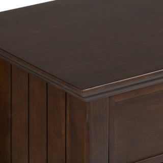 Sunvega Dark Brunette Brown Solid Wood Transitional Bedside Table with Drawer