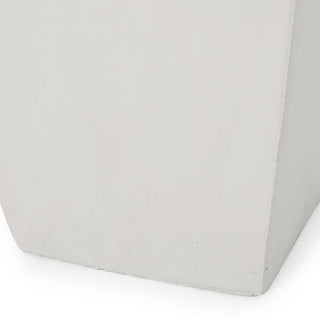 Sunvega 13 Inch Modern Tapered Cast Stone Planter for Outdoor Patio Use