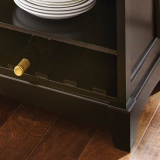 Sunvega Garcia Collection Dark Brown Ebony Hardwood Bar Counter with Silverstone Top