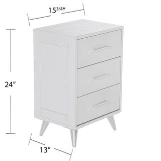 Sunvega Midcentury Modern Nightstand with Ample Drawer Storage for Bedroom