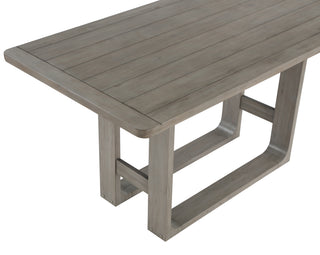 Sunvega 72-Inch Dark Gray Acacia Wood Counter Table with Burnished Aged Finish