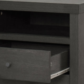 Sunvega Mid-Century Modern Nightstand with Two Drawers and Faux Wood Frame