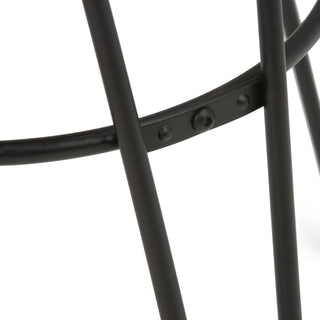 Sunvega Industrial Counter Height Stool with Solid Elmwood Seat and Hairpin Legs