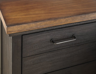 Sunvega Rustic Farmhouse Nightstand with Two Ultra-Deep Planked Drawers