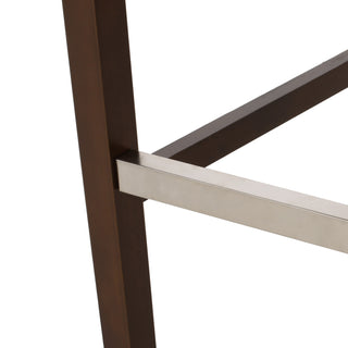 Sunvega Modern Minimalist Bar Stool with Metal Legs and High Density Fabric Seat